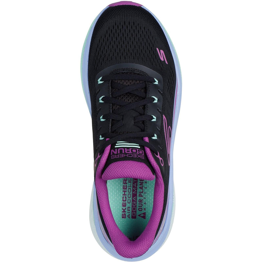 Women's Wide Fit Skechers 128901 Performance Max Cushioning Propulsion Trainers in Black/Purple - Image 5