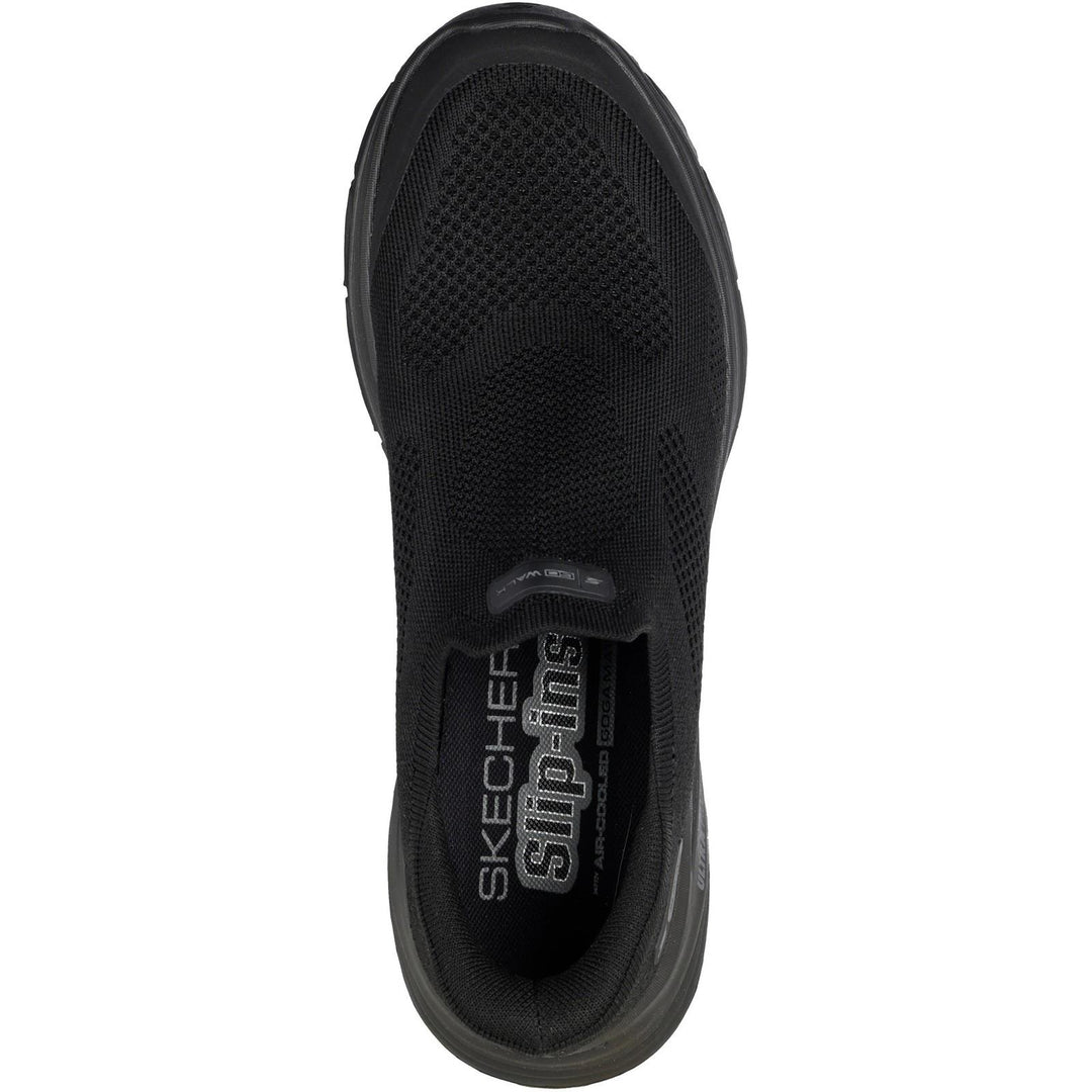 Men's Wide Fit Skechers 216784 Slip-ins Go Walk 8 Pelayo Trainers in Black - Image 5