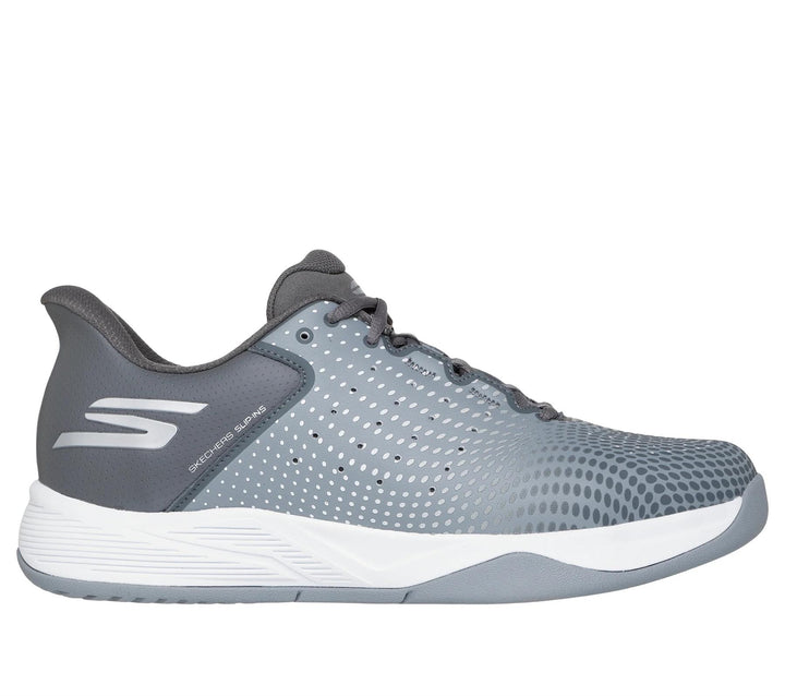Men's Relaxed Fit Skechers 246101C Slip-ins Viper Court Vegan Reload Trainers in Grey/Charcoal - Image 1