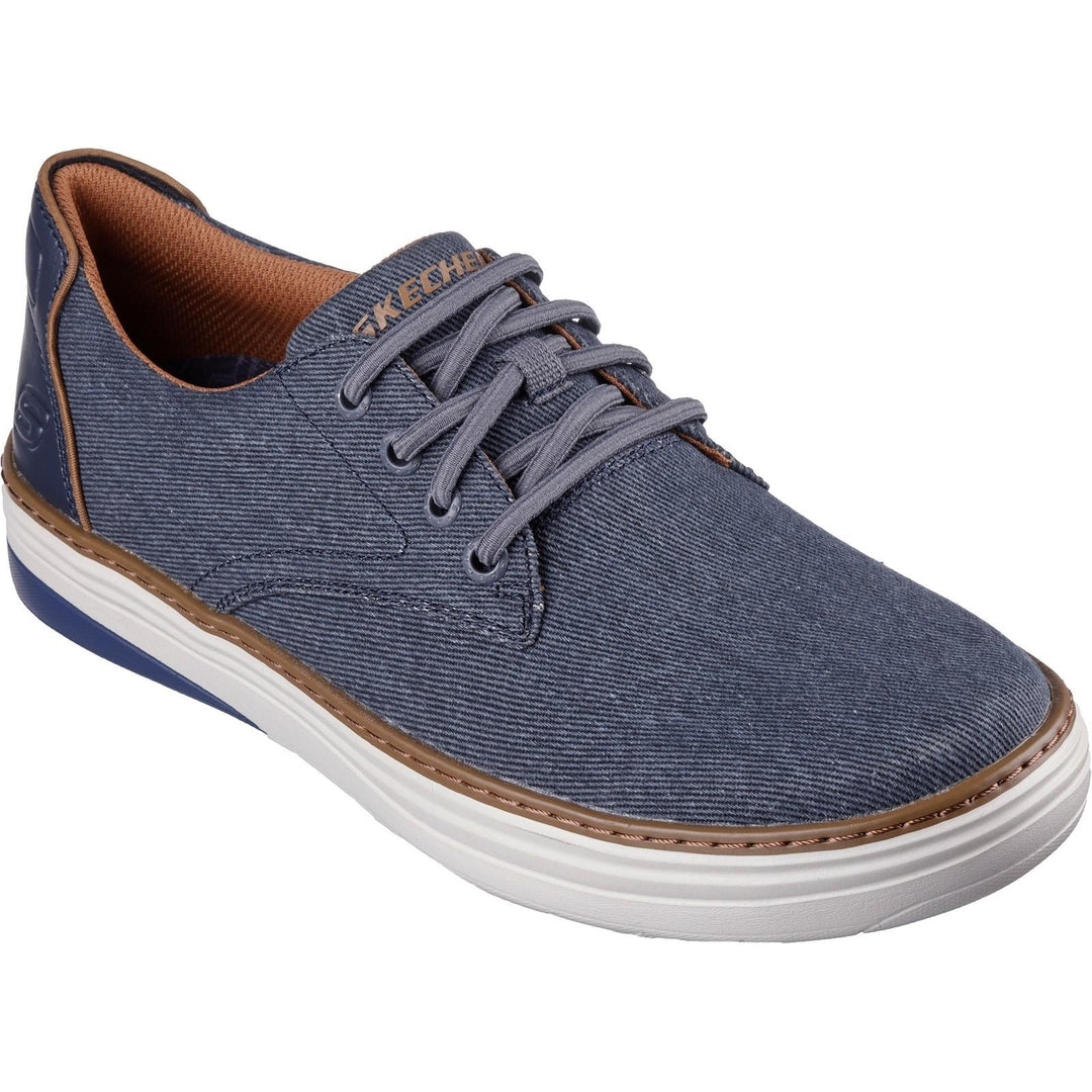 Men's Wide Fit Skechers 205135 Hyland Ratner Shoes in Navy - Image 3