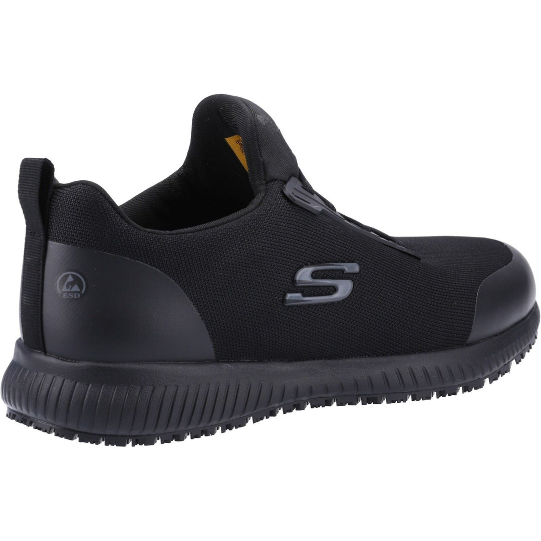 Men's Wide Fit Skechers 200051EC Squad SR Myton Occupational Trainers in Black - Image 4