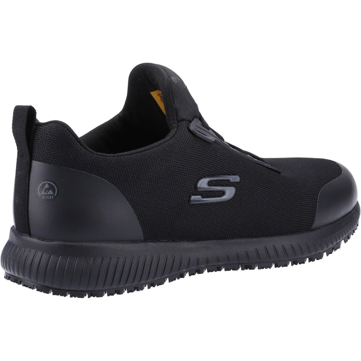 Men's Wide Fit Skechers 200051EC Squad SR Myton Occupational Trainers in Black - Image 1