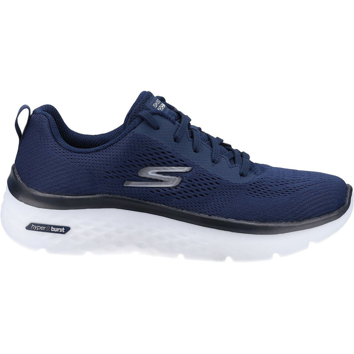 Women's Wide Fit Skechers 124578 Go Walk Hyper Burst Trainers in Navy - Image 1