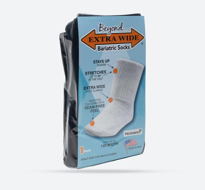 Mens Extra Wide 8951 Bariatric 1 Pair Beyond Socks in One Size Fits All - Image 1