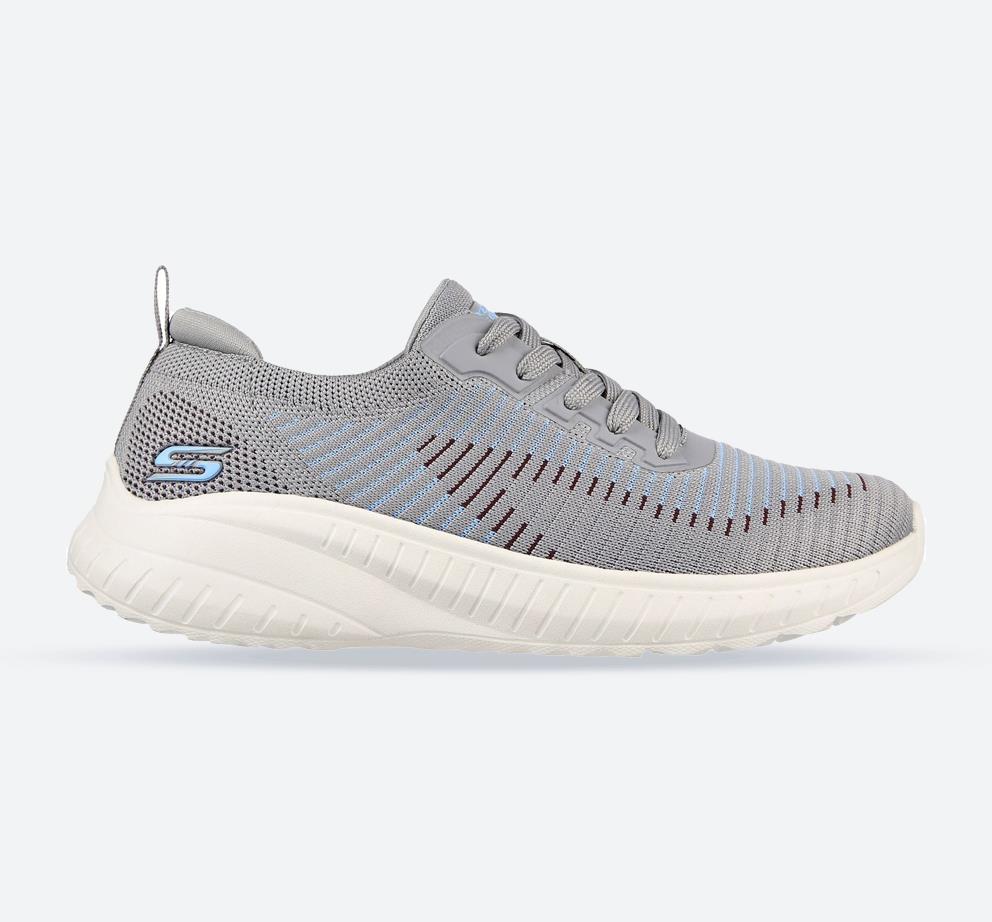 Women's Wide Fit Skechers 117207 Bobs Squad Chaos Renegade Trainers in Grey/Multi - Image 1