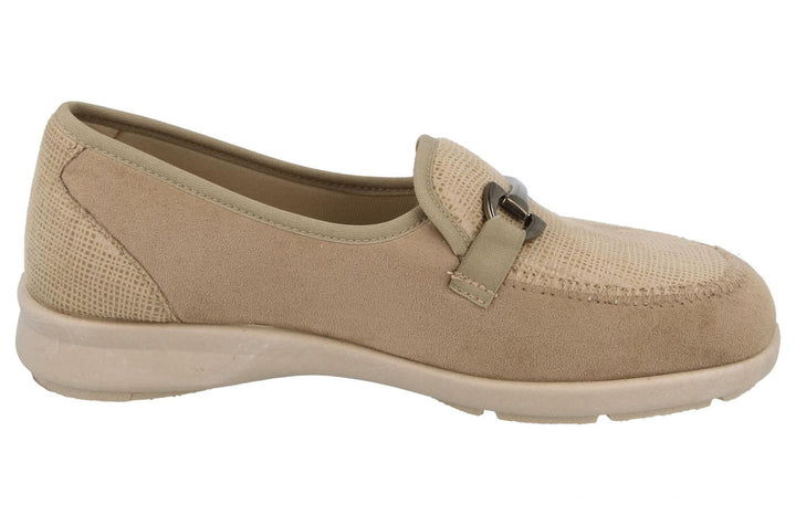 Womens Wide Fit DB Aster Vegan Shoes in Black Stretch - Image 1