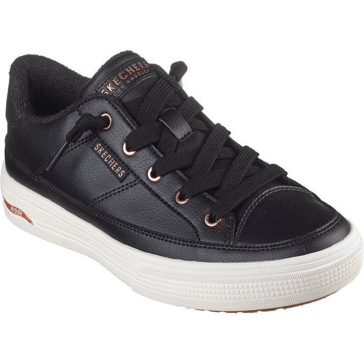 Women's Wide Fit Skechers 177189 Arch Fit Arcade On My Way Trainers in Black - Image 1