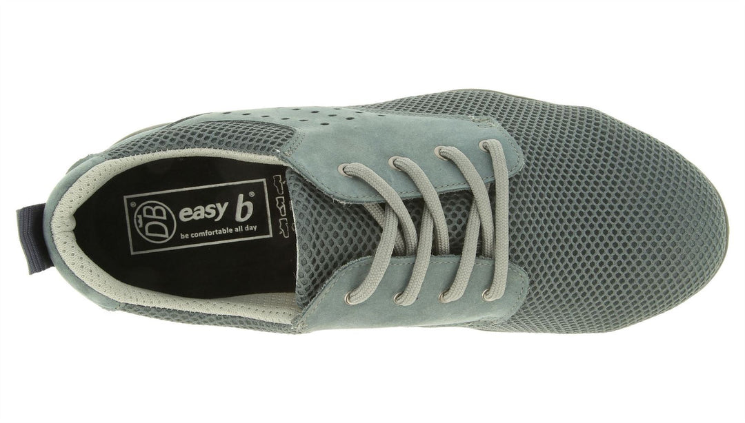 Mens Wide Fit DB Archie Shoes in Black Mesh/Nubuck - Image 8