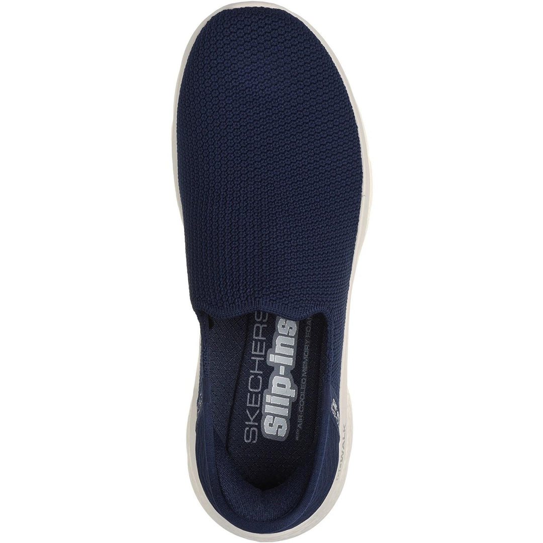 Women's Wide Fit Skechers Slip-ins 124820 Go Walk Flex Sunset Trainers in Black - Image 5