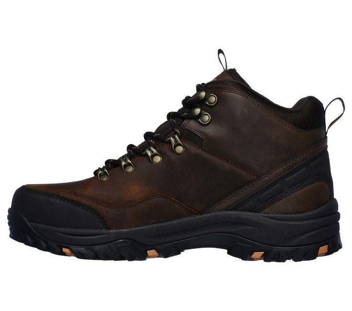 Men's Wide Fit Skechers 65529 Relaxed Fit Relment Traven Hiking Boots in Brown - Image 1