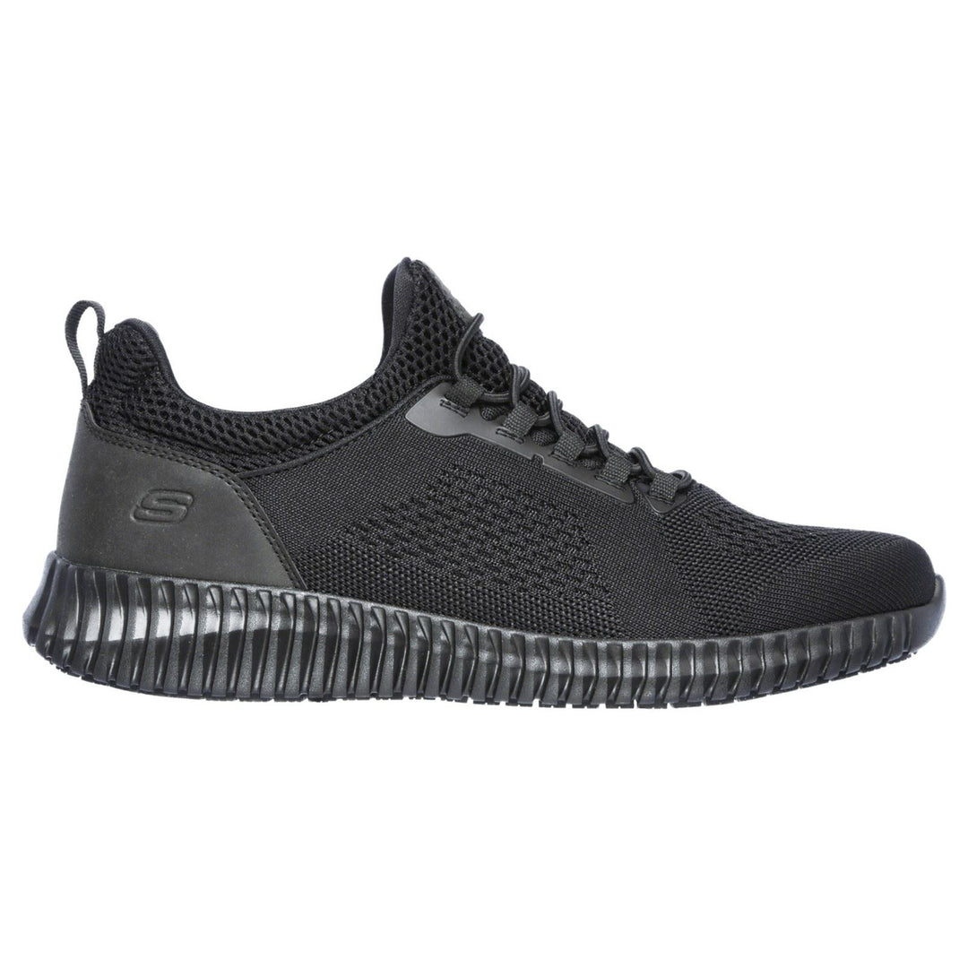 Men's Wide Fit Skechers 77188EC Cessnock Occupational Trainers - Black in Black - Image 4