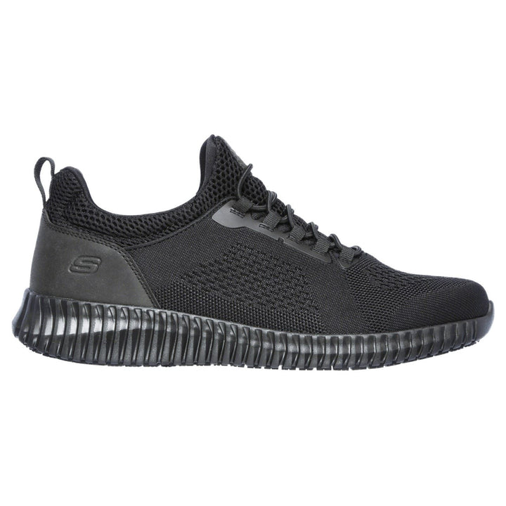 Men's Wide Fit Skechers 77188EC Cessnock Occupational Trainers - Black in Black - Image 1