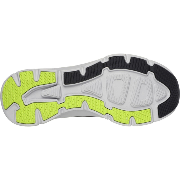 Men's Wide Fit Skechers 232714 D'lux Walker 2.0 Swave Trainers in Black /Lime - Image 1