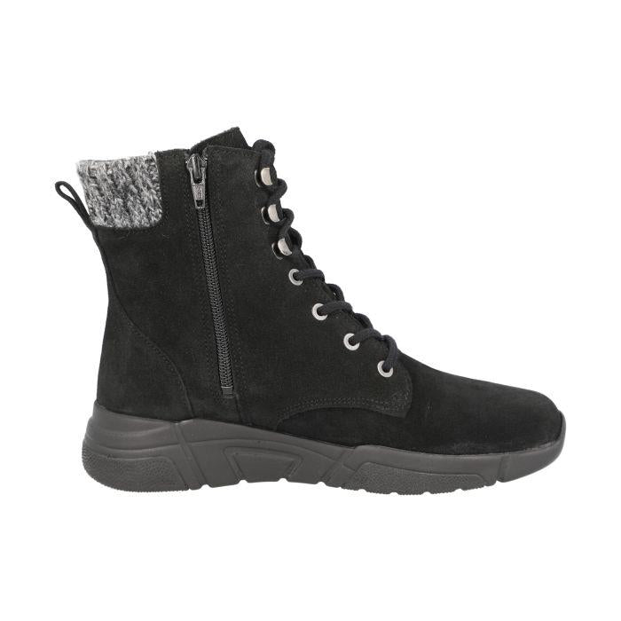Women's Wide Fit DB Acre Boots in Black Suede - Image 1