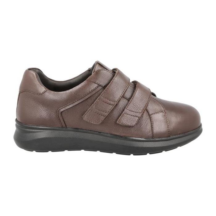 Men's Wide Fit DB Hugo Shoes in Black Leather - Image 1