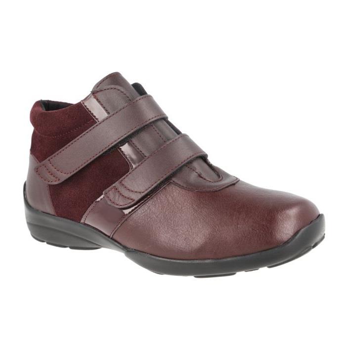 Women's Wide Fit DB Sleaford Boots in Black Lea / Stretch Pu - Image 1