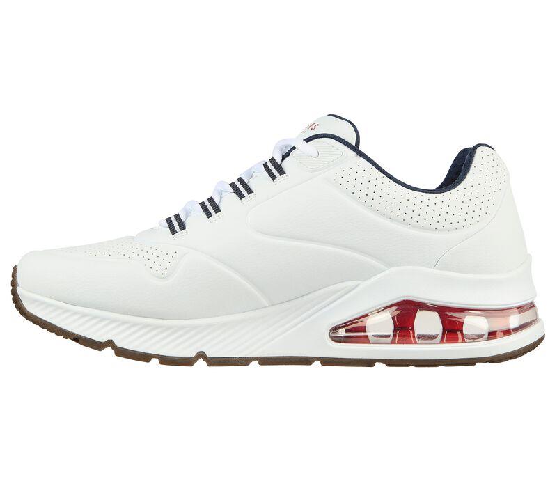 Men's Wide Fit Skechers 232181 Uno 2 Walking Trainers in White/Navy - Image 4