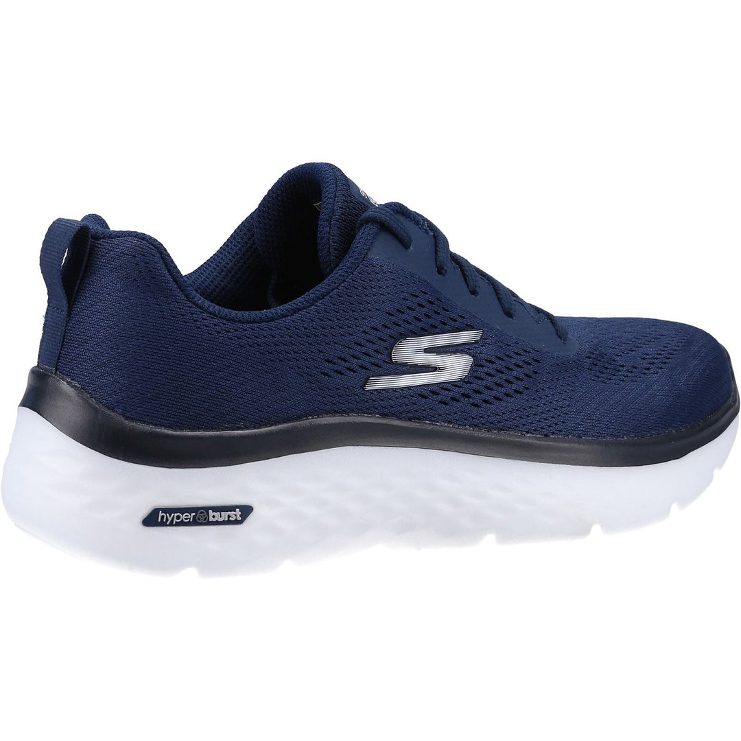 Women's Wide Fit Skechers 124578 Go Walk Hyper Burst Trainers in Navy - Image 4