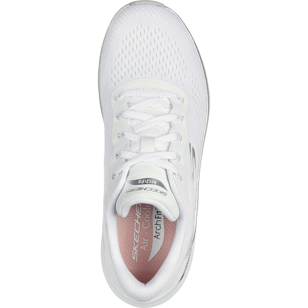 Women's Wide Fit Skechers Arch Fit 150067 2.0 Glow The Distance Trainers in Black/Rose Gold - Image 11