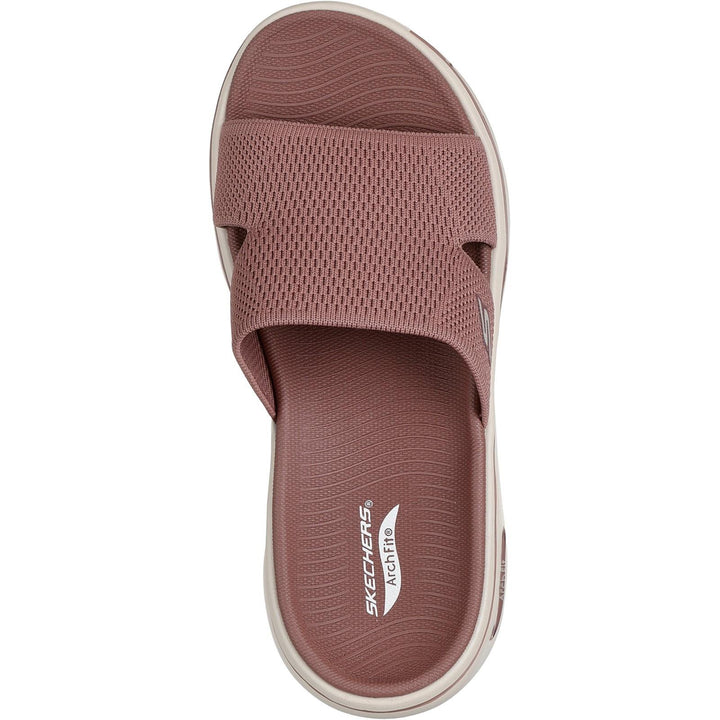 Women's Wide Fit Skechers 140865 Dakota Go Walk Arch Fit 2.0 Sandals in Brown - Image 1