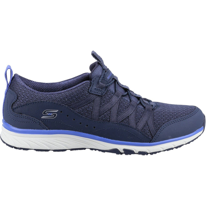 Women's Wide Fit Skechers 104281 Gratis Sport Live Golden Trainers - Navy in Navy - Image 1