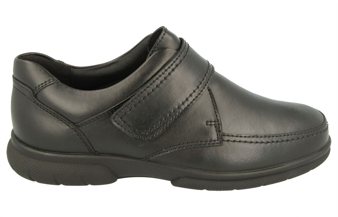 Mens Wide Fit DB Havant 2 Shoes in Black Leather - Image 1