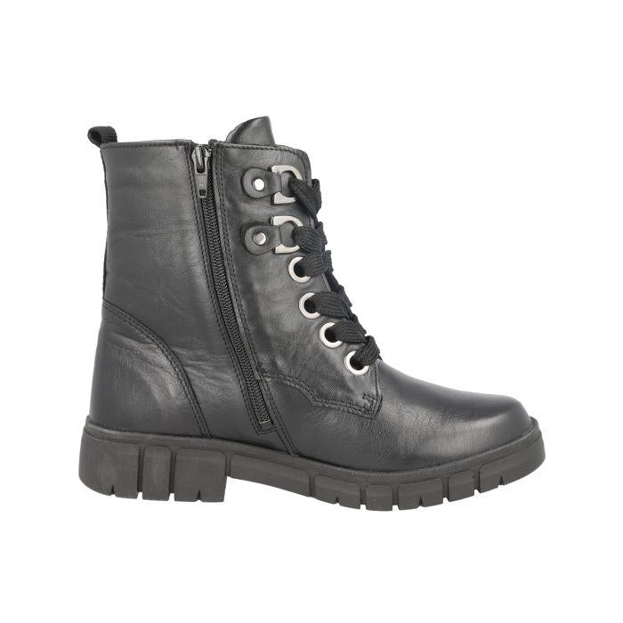 Women's Wide Fit DB Ampthill Water Resistant Boots in Black Leather - Image 1