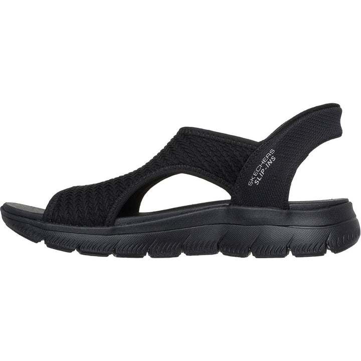 Women's Wide Fit Skechers 119519 Slip-ins Summits Sweetly Evolved Sandals in Black - Image 1