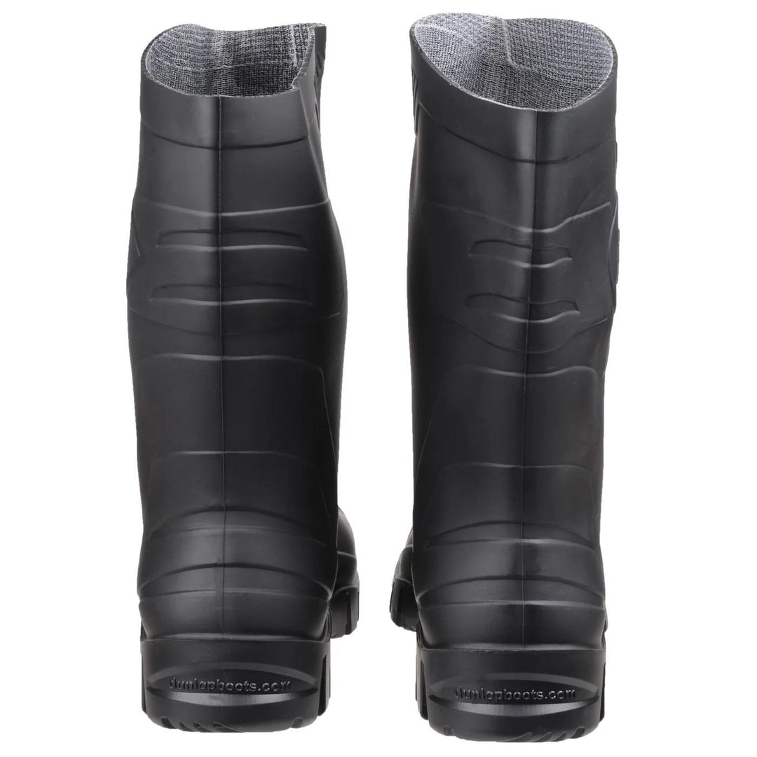 Men's Wide Fit Dunlop Dee Calf Length Wellington Boots W116A in Black - Image 6