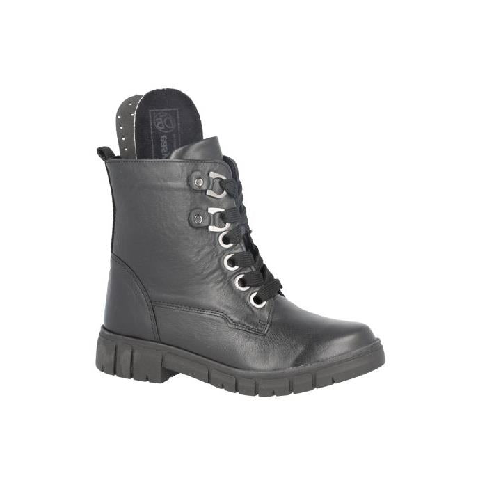 Women's Wide Fit DB Ampthill Water Resistant Boots in Black Leather - Image 1