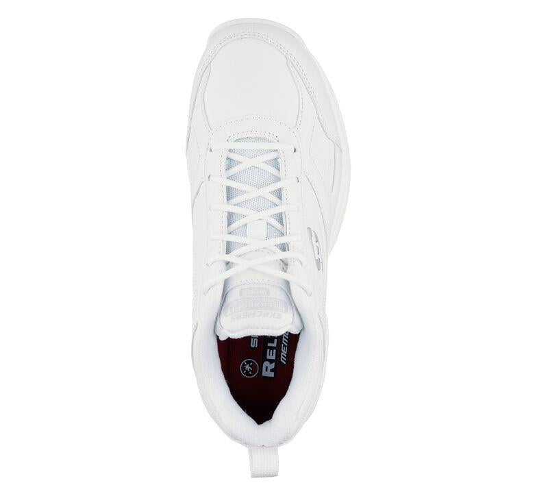 Women's Wide Fit Skechers 77200EC Relaxed Fit Dighton Bricelyn Work Shoes in White - Image 4
