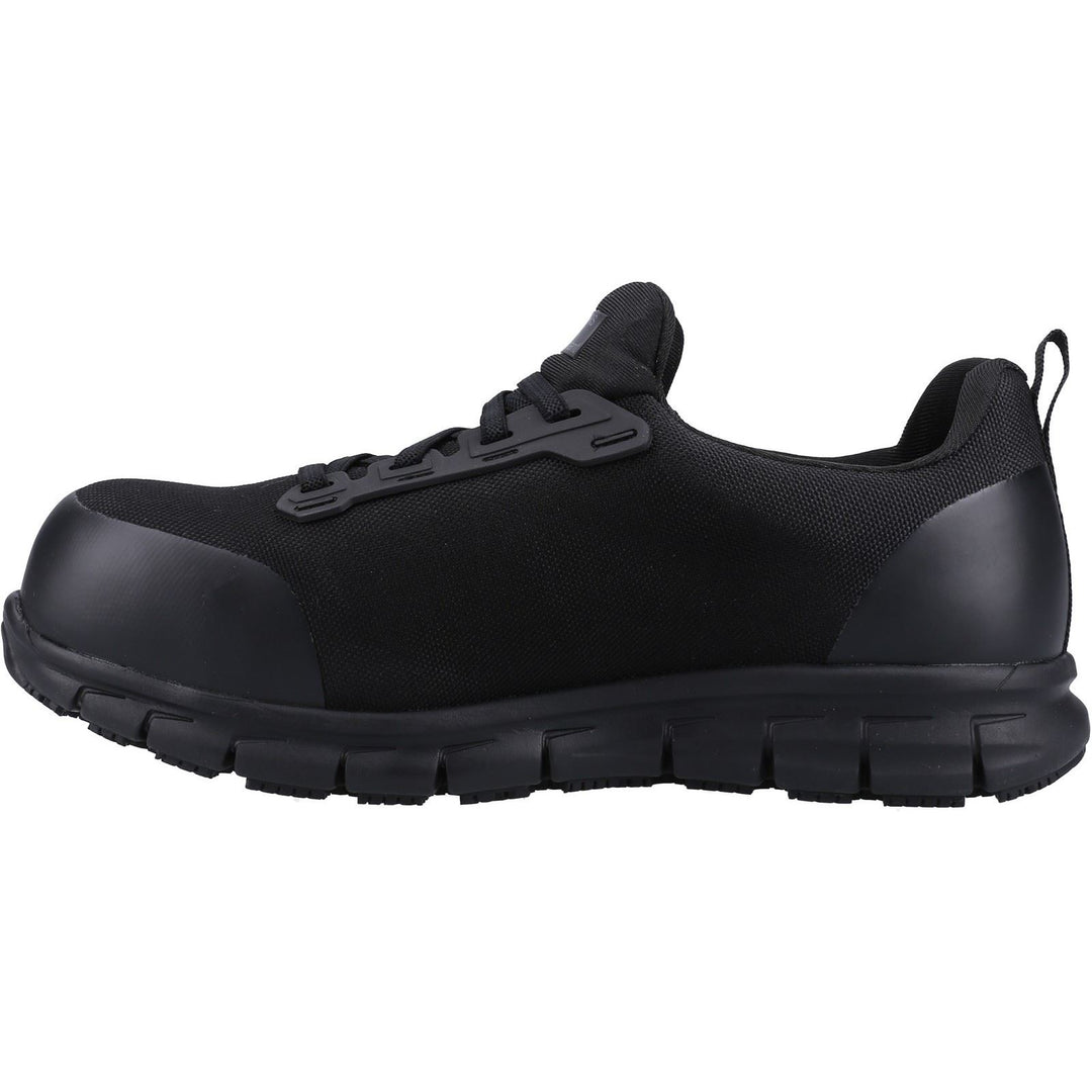 Women's Wide Fit Skechers 108041EC Sure Track Jixie Safety Trainers in Black - Image 5