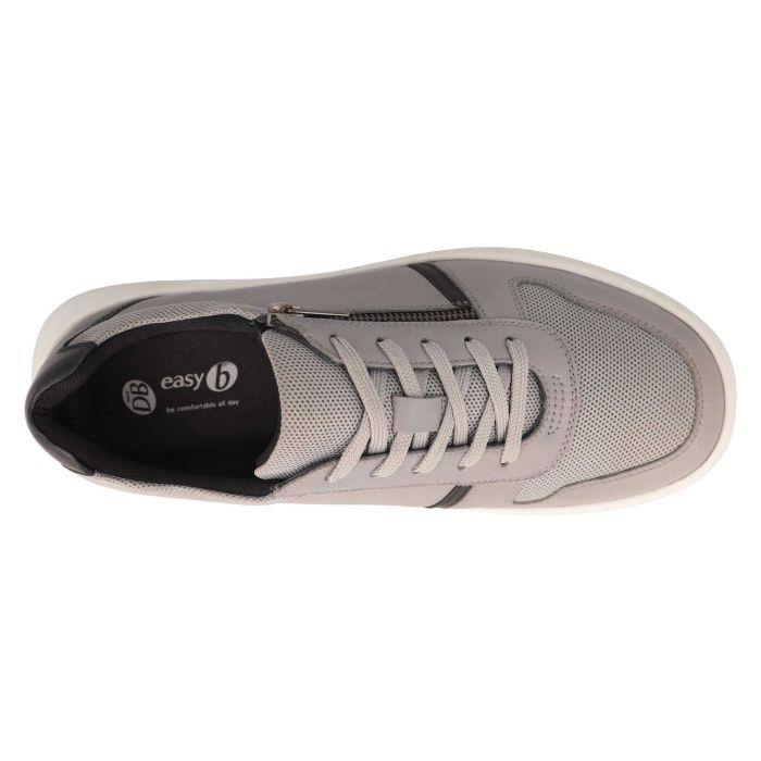 Men's Wide Fit DB Noah Shoes in Navy Leather / Navy Mesh - Image 1
