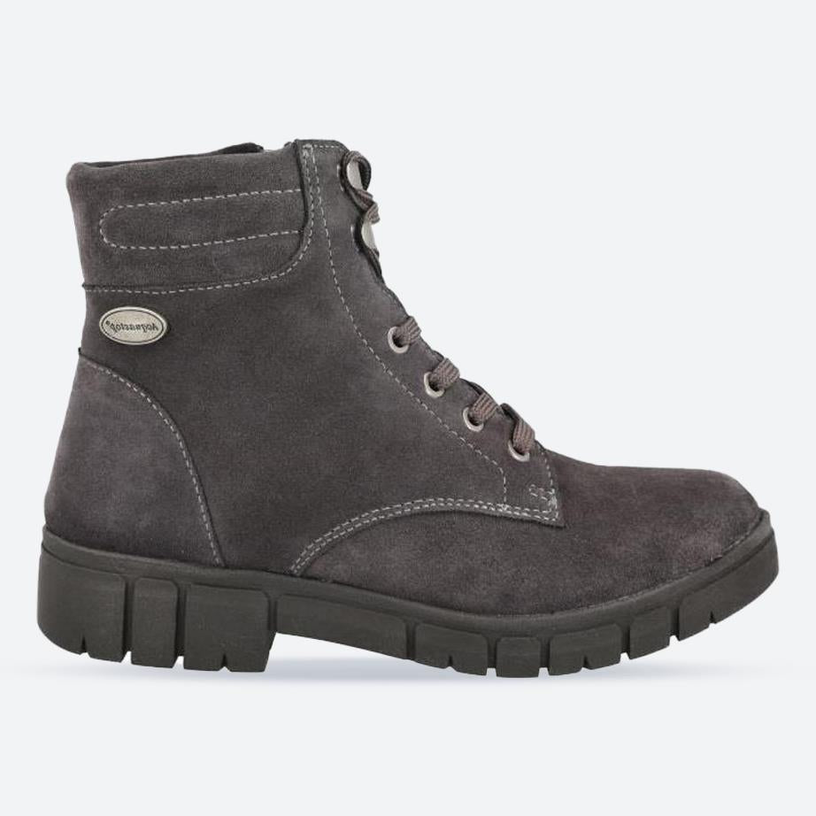 Women's Wide Fit DB Chirk Water Resistant Boots in Grey Suede - Image 1