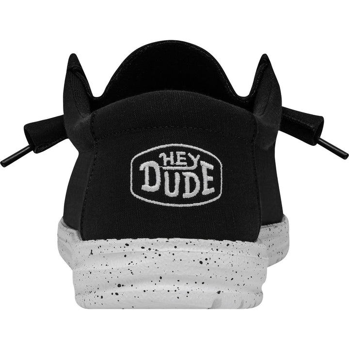 Men's Heydude 40009 Wally Slub Classic Slip On Shoes - Black in Black - Image 1