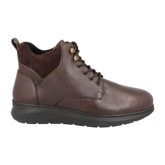 Men's Wide Fit DB Ronnie Boots in Black Lea / Suede - Image 8