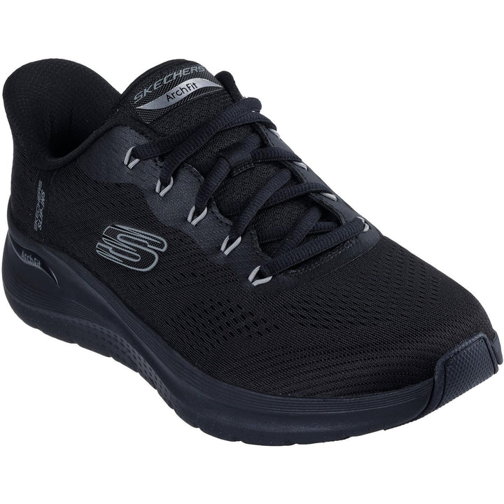 Men's Wide Fit Skechers 232712 Slip-ins Arch Fit 2.0 Lestur Trainers in Black - Image 1
