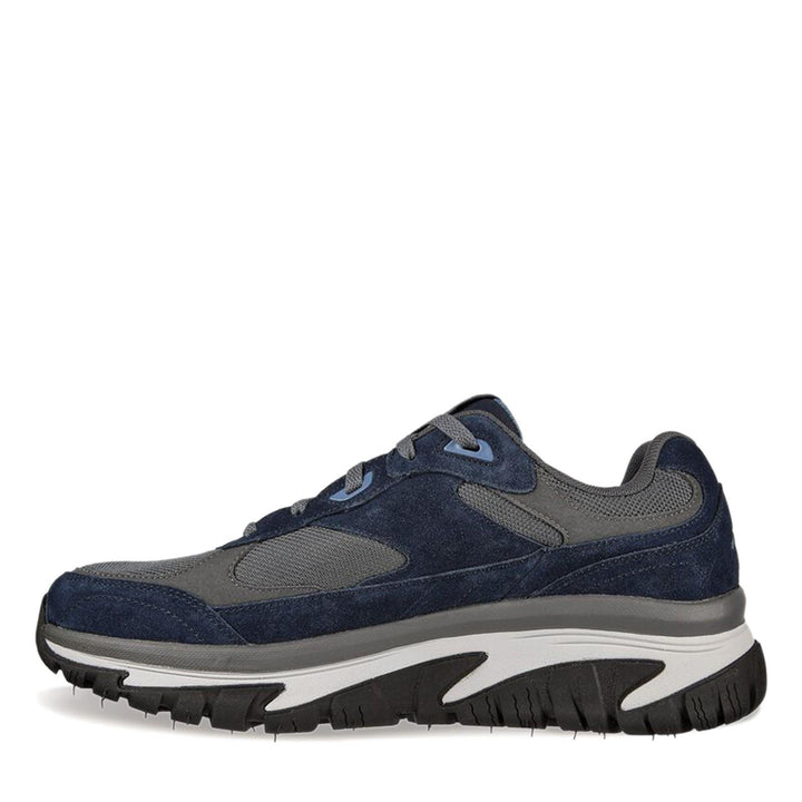 Men's Wide Fit Skechers Relaxed Fit 237332 Arch Fit Road Good Year Walking Trainers in Navy/Grey - Image 1
