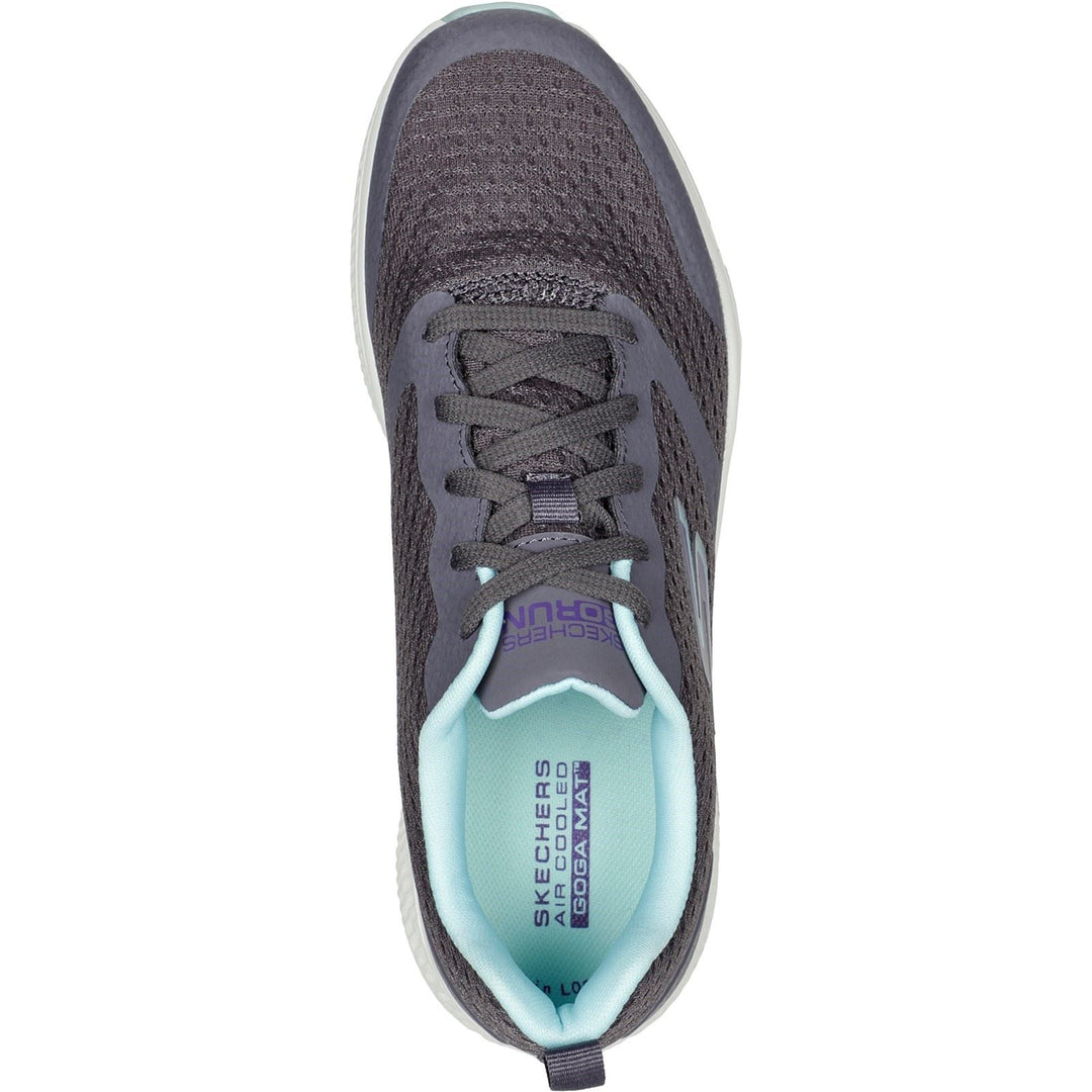 Women's Wide Fit Skechers 128277 GO RUN Consistent Intensify X Trainers in Charcoal/Blue - Image 4