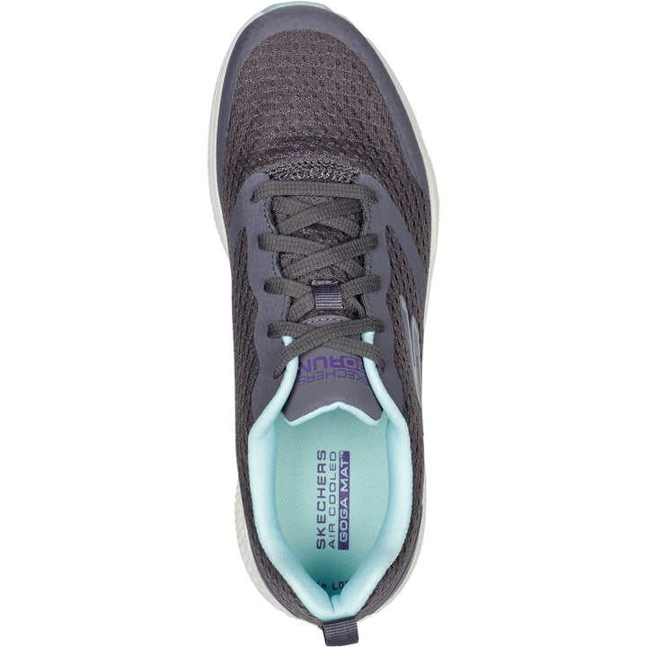 Women's Wide Fit Skechers 128277 GO RUN Consistent Intensify X Trainers in Charcoal/Blue - Image 1