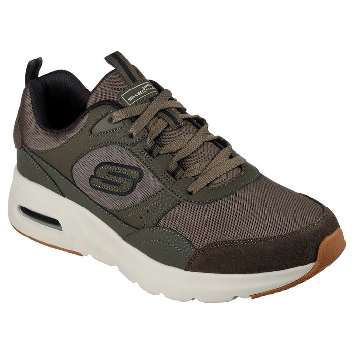 Men's Wide Fit Skechers 232646 Skech Air Court Homegrown Trainers - Olive in Olive - Image 1