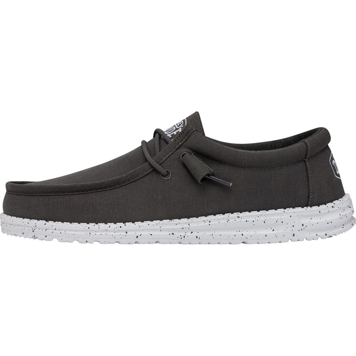 Men's Heydude 40009 Wally Slub Classic Slip On Shoes in Dark Grey - Image 1