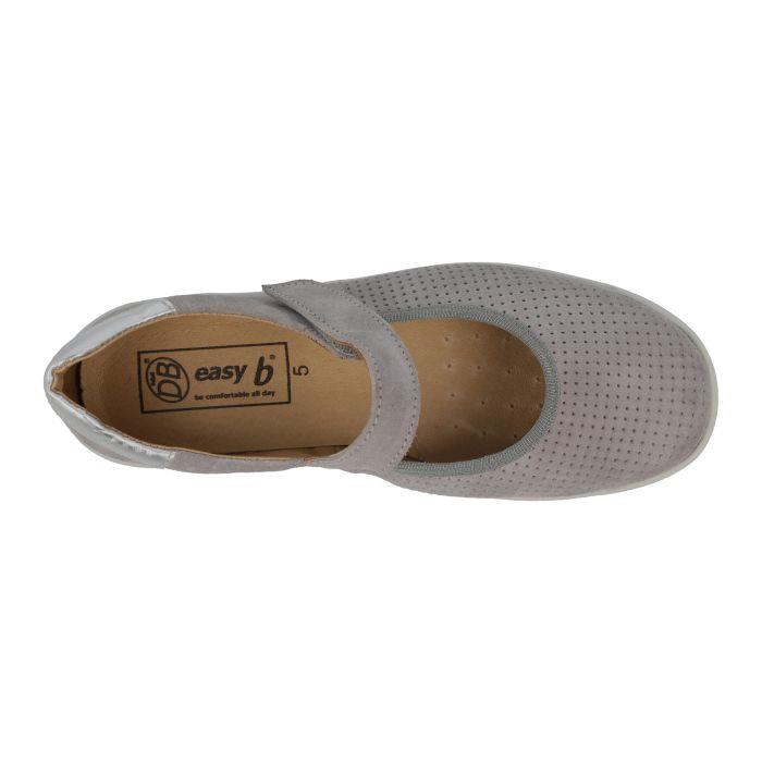 Women's Wide Fit DB Lynx Shoes in Sky Blue Leather / Suede - Image 10