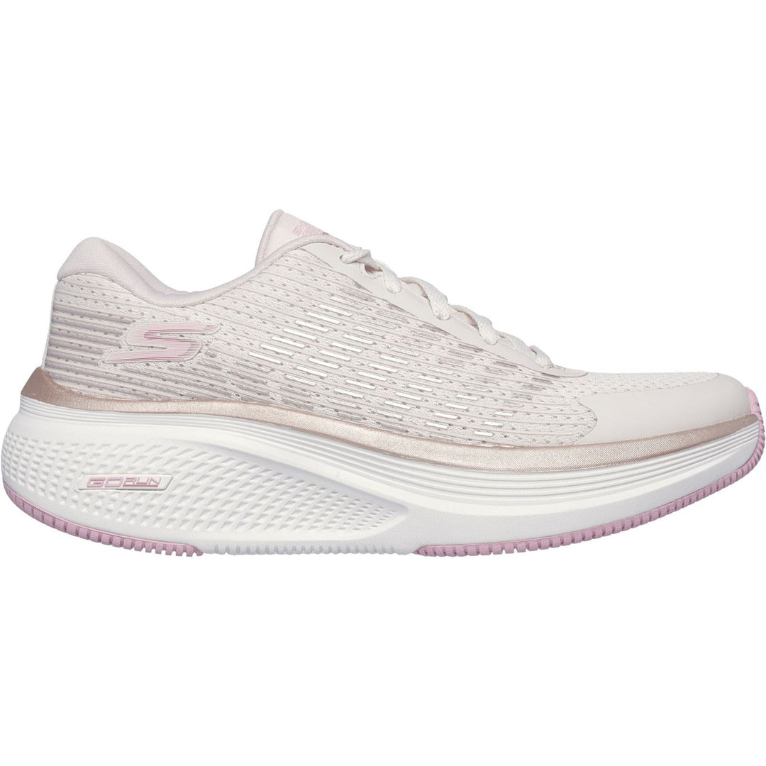 Women's Wide Fit Skechers 129008 Performance Go Run Elevate 2.0 Badric Trainers in Natural/Pink - Image 2
