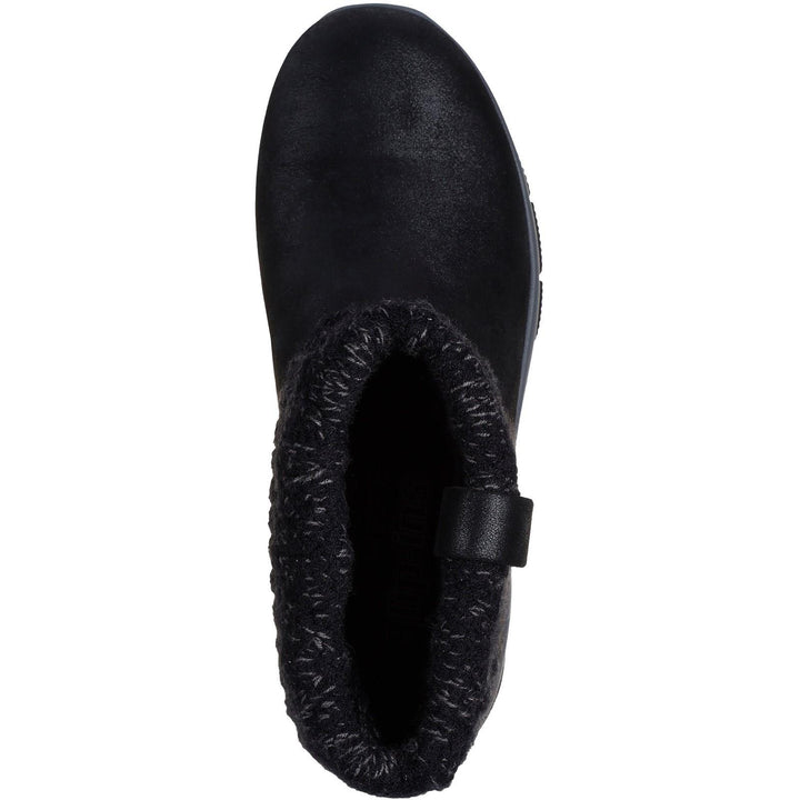 Women's Wide Fit Skechers 168033 Slip-ins Easy Going Cozy Weather 2 Boots in Black - Image 1