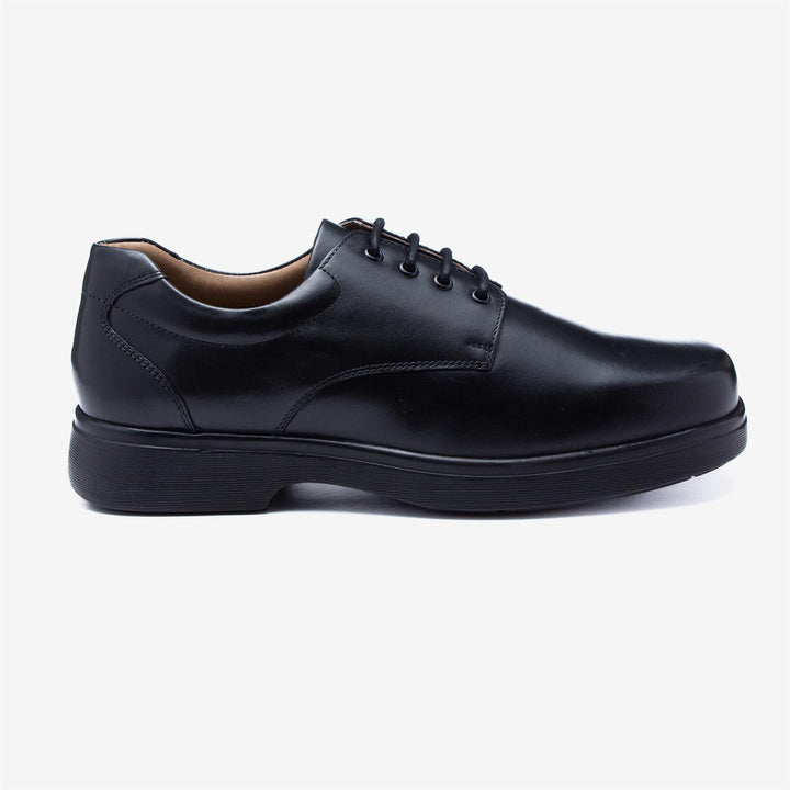 Mens Wide Fit Tredd Well Spencer Shoes in Black - Image 1
