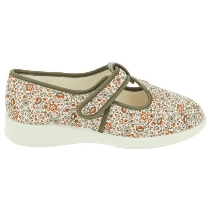 Women's Wide Fit DB Moorhen Shoes in Blue Multi Floral - Image 6