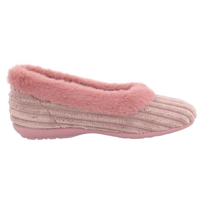 Women's Wide Fit DB Andrea Slippers in Pink Textile - Image 9