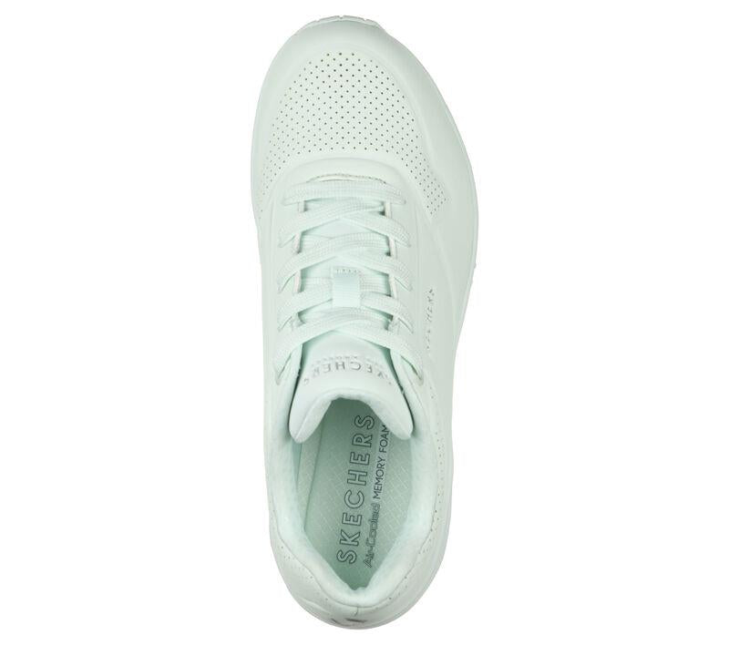 Women's Wide Fit Skechers 155359 Frosty Kicks Trainers in Mint - Image 5