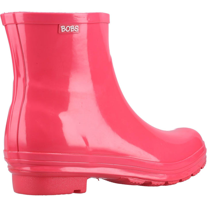 Women's Wide Fit Skechers 113377 Rain Check Neon Puddles Wellingtons Boots in Black - Image 1